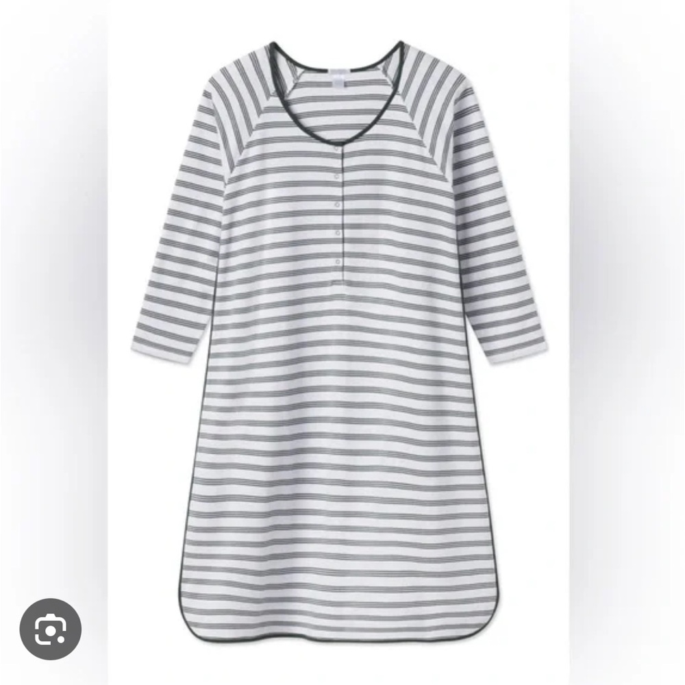 Lake Pajamas Pima Maternity Long Sleeve Nightgown